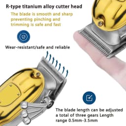 Professional Hair Clippers for Men Professional - Cordless Barber Clippers for Hair Cutting & Grooming Rechargeable Beard Trimmer USB Rechargeable Grooming Kit with 4 Guide Combs & Cleaning Brush