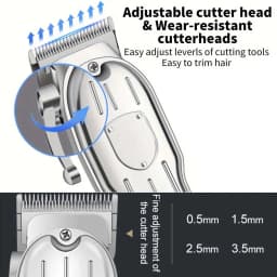 Professional Hair Clippers for Men Professional - Cordless Barber Clippers for Hair Cutting & Grooming Rechargeable Beard Trimmer USB Rechargeable Grooming Kit with 4 Guide Combs & Cleaning Brush