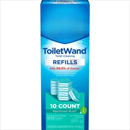 ToiletWand Disinfecting Brush Refills, Disposable Toilet Bowl Cleaner, Rainforest Rush, 10 Count
