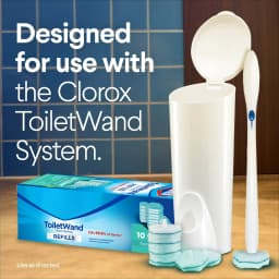 ToiletWand Disinfecting Brush Refills, Disposable Toilet Bowl Cleaner, Rainforest Rush, 10 Count