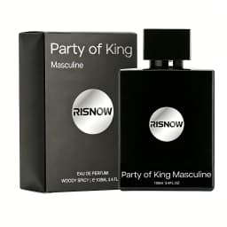 RISNOW Spicy Woody Fragrance 3.4 oz 100ml for Men - Party of King Masculine with Bergamot Pineapple Birch Patchouli Long-Lasting Luxury Arabian Men's Perfume
