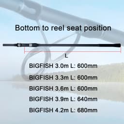 BIUTIFU BIGFISH Carp Surfcasting Fishing Rods 3.0m 3.3m 3.6m 3.9m 4.2m 4.5m T800Carbon 3.5lbs Shore Casting 40-200g Spinning Hard Rock Pole