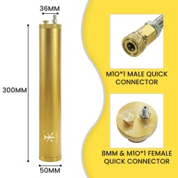 TUXING 300Bar Compressor Oil Water Filter Separator Purify Air Oil Stains for 4500Psi Diving Equipment L350mm*OD49mm*ID36mm