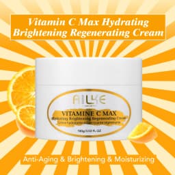 AILKE Vitamin C Brightening Face Cream, Hydration, Moisturizing, Anti-Wrinkles, with Collagen, Lightweight Texture, Non-Greasy