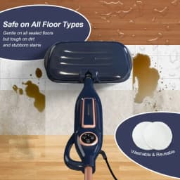 DEVOAC VM6 Steam Mop Cleaner with Rotating Mop Pad 10 in 1 Lightweight Spin Mop 1300W Powerful Floor Steamer for Home Hardwood