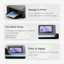 HTVRONT 20/50/80/100Pack A4 Sublimation Film Bundle Printable Sublimation Heat Transfer Film For H17 Phone Case Heat Press