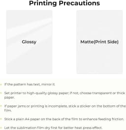 HTVRONT 20/50/80/100Pack A4 Sublimation Film Bundle Printable Sublimation Heat Transfer Film For H17 Phone Case Heat Press