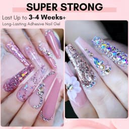 2PCS Nail Rhinestone Glue for Nails ,Makartt Super Strong Gel Glue for Rhinestones,3D Art Charm Decorations Bling Gem Bow Jewels