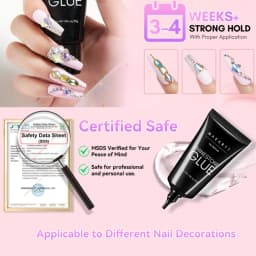2PCS Nail Rhinestone Glue for Nails ,Makartt Super Strong Gel Glue for Rhinestones,3D Art Charm Decorations Bling Gem Bow Jewels