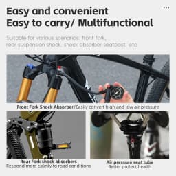 WEST BIKING 400PSI Bicycle Air Pump High Pressure MTB Bicycle Pump Front Fork Rear Suspension Pressure Gauge Schrader Valve