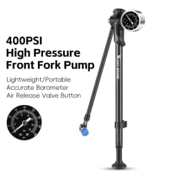 WEST BIKING 400PSI Bicycle Air Pump High Pressure MTB Bicycle Pump Front Fork Rear Suspension Pressure Gauge Schrader Valve