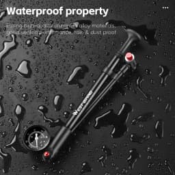 WEST BIKING 400PSI Bicycle Air Pump High Pressure MTB Bicycle Pump Front Fork Rear Suspension Pressure Gauge Schrader Valve
