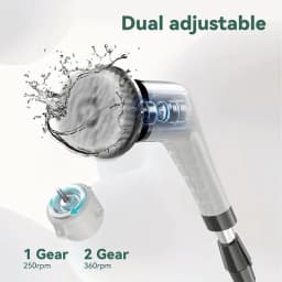 Electric Spin Scrubber – Cordless Shower Cleaner with 9 Brush Heads & Extendable Handle for Bathroom, Tub & Tile