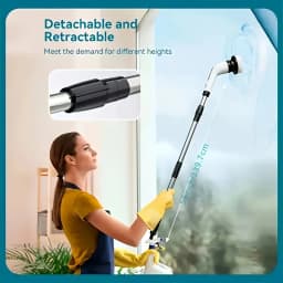 Electric Spin Scrubber – Cordless Shower Cleaner with 9 Brush Heads & Extendable Handle for Bathroom, Tub & Tile