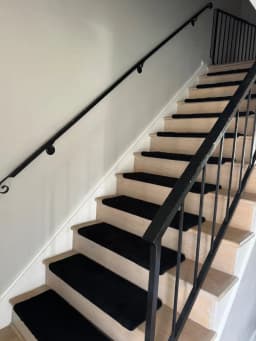 Bullnose Non-Slip Stair Treads -Ultra Plush- Washable Self-Adhesive Carpet Mats, Safety for Elderly & Pets, Peel & Stick Decor