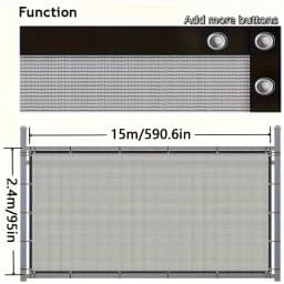 4/5/6/7/8ft Privacy Fence Screen,Privacy Net,Heavy Duty Fencing Mesh Shade Net Cover for Wall Garden Yard Backyard,Gray
