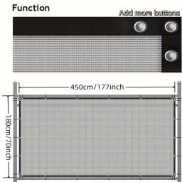 4/5/6/7/8ft Privacy Fence Screen,Privacy Net,Heavy Duty Fencing Mesh Shade Net Cover for Wall Garden Yard Backyard,Gray