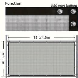 4/5/6/7/8ft Privacy Fence Screen,Privacy Net,Heavy Duty Fencing Mesh Shade Net Cover for Wall Garden Yard Backyard,Gray