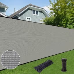 4/5/6/7/8ft Privacy Fence Screen,Privacy Net,Heavy Duty Fencing Mesh Shade Net Cover for Wall Garden Yard Backyard,Gray