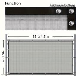 4/5/6/7/8ft Privacy Fence Screen,Privacy Net,Heavy Duty Fencing Mesh Shade Net Cover for Wall Garden Yard Backyard,Gray