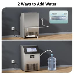 ETL Certified Commercial Ice Maker Machine 160LBS/24H, 45LBS Capacity Freestanding & Under Counter Ice Maker, Clear Ice Cubes