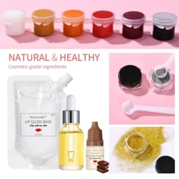 DIY Lip Gloss Making Kit Moisturizing Lip Gloss Base Diy Raw Material Tool Kit Shiny Glitter Lip Tints Glaze Handmade Cosmetic
