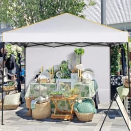 10x10FT Pop Up Canopy Tent with Sidewalls and Roll-up Ventilated Windows with Mosquito Net, Ez Outdoor Commercial Instant Gazebo