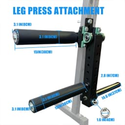 Power Rack Mounted Leg Extension & Curl Machine for Home Gym Equipment, Adjustable Leg Press Attachment for Lower Body