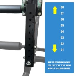 Power Rack Mounted Leg Extension & Curl Machine for Home Gym Equipment, Adjustable Leg Press Attachment for Lower Body