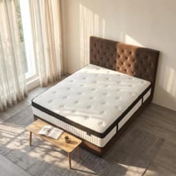 King Queen Full Size Mattress, 12\14\10 Inch Hybrid Mattress in a Box with Pocket Spring,Medium Firm,Motion Isolation white mattess