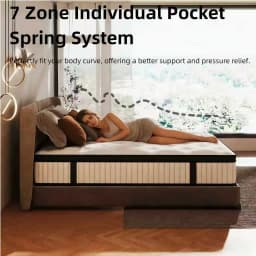 14/12/10 inch Firm King/Full/Twin/Queen Mattress- Pain-Relieving Hybrid Mattress for Extra Lumbar & Hip Support