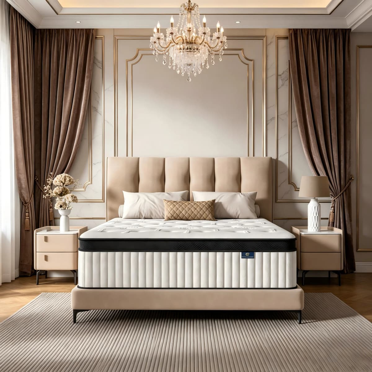 14/12/10 inch Firm King/Full/Twin/Queen Mattress- Pain-Relieving Hybrid Mattress for Extra Lumbar & Hip Support