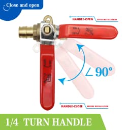KING SMART 3/4" PEX A Ball Valve with Drop-Ear CUPC NSF Lead Free Certified; for Hot & Cold Water; Lead Free Brass 2 Pcs; 80286