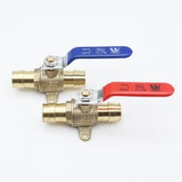 KING SMART 3/4" PEX A Ball Valve with Drop-Ear CUPC NSF Lead Free Certified; for Hot & Cold Water; Lead Free Brass 2 Pcs; 80286