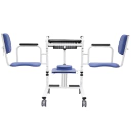 Hydraulic Transfer Chair for Patients 330lbs Load Capacity 180° Backrest Safe Mobility Aid for Home and Care Facilities