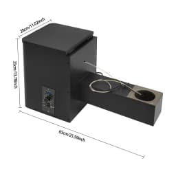 Pellet Smoker Hopper Assembly Kit, Precision Temperature Control 180-450℉ Dual-Functional Wind Mechanism for Yard Garden Camping
