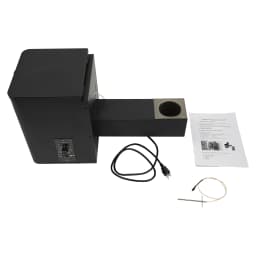 Pellet Smoker Hopper Assembly Kit, Precision Temperature Control 180-450℉ Dual-Functional Wind Mechanism for Yard Garden Camping