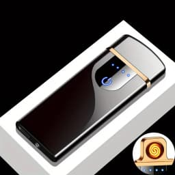 USB Rechargeable Electric Lighter Metal Windproof Flameless Tungsten Coil Touch Sensor Portable Outdoor Lighter Men Gift