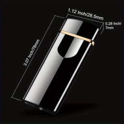 USB Rechargeable Electric Lighter Metal Windproof Flameless Tungsten Coil Touch Sensor Portable Outdoor Lighter Men Gift