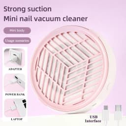 New Mini Nail Dust Collector Extractor Fan Professional USB Powerful Nail Vacuum Cleaner With Remove Paper Filter Nail Equipment