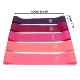 5 Pcs Resistance Loop Bands - Natural Latex Elastic Bands for Yoga Pilates Home Workout and Strength Training