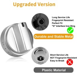5Pcs GE Stove Knob Replacement WB03X24818 AP5989029 PS11729081 4363588, Gas Range Cooktop Control Knobs For GE Brand