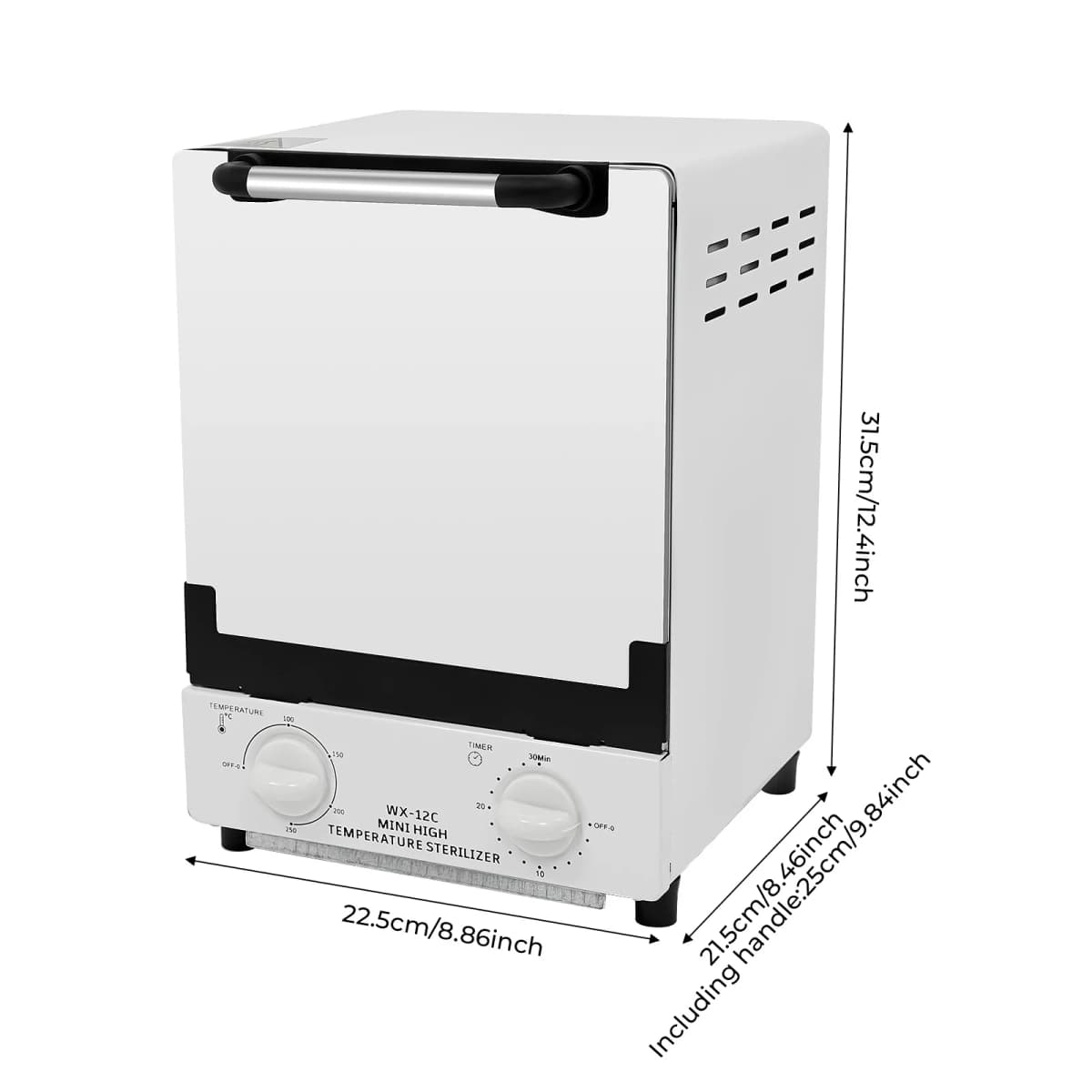 12L/10.9 Qt Sterilizer for Nail Tools, Nail Tool Cleaning Sterilizer Cabinet, Multi-Function High Temperature Sterilizer Cabinet