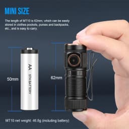 Trustfire MT10 1000 Lumens Mini Flashlight USB-C Charging Portable Rechargeable Lamp 16340 Torch with Magnet Fishing Accessories