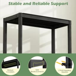 Giantex 3/4/5-Tier Heavy-Duty Plastic Storage Shelves Freestanding Garage Shelving Unit Multi-Use Organizer Rack for Pantry K