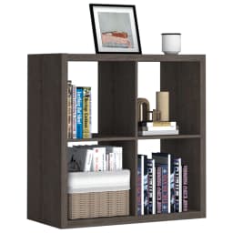 2026 Wooden Thick Frame 4 Cube Storage Organizer Shelf with Anti-Tipping Kits, Reversible Open Back, Horizontal & Vertical Dual-Use. Ideal for Home, Office, Bedroom, Kitchen and Living Room (White, Chocolate Black, Light Coffee, 11 Inch)