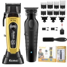 Hair Clippers for Men, Cordless Barber Clippers with LED Display 2299Hair Trimmer with Charging Base Professional Hair Clippers for Men, Cordless Barber Clipper T-Blade Beard Trimmer Foil Shaver Set, Rechargeable Electric Fade Clipper Hair Cutting