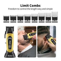 Hair Clippers for Men, Cordless Barber Clippers with LED Display 2299Hair Trimmer with Charging Base Professional Hair Clippers for Men, Cordless Barber Clipper T-Blade Beard Trimmer Foil Shaver Set, Rechargeable Electric Fade Clipper Hair Cutting