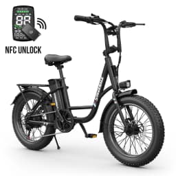 Spacewalk 16" Electric Bike for Adults/Teens, Peak 1500W & 65 Miles Long Range, 48V 15.6Ah Battery, Up to 28Mph, Full Suspension Fat Tire All-Terrain EBike on Mountains,Snow,Sand