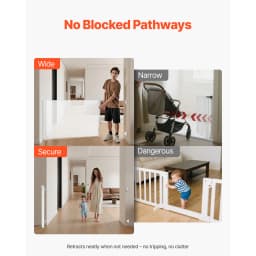 SucceBuy Retractable Baby Gate with Security Lock Walk Through Without Tripping Mesh Dog Gate for Stairs Hallways Indoor/Outdoor